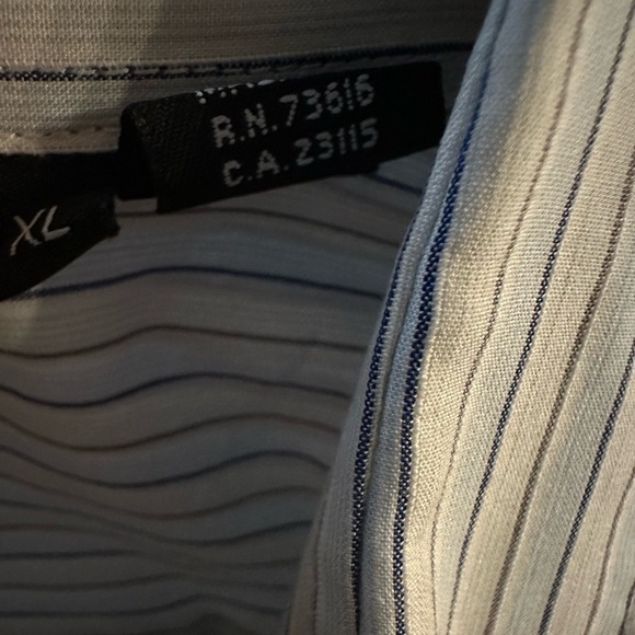 Boss Hugo Boss Men's White Striped Shirt size XL - Picture 7 of 7